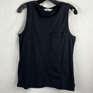 Everlane black tank with breast pocket